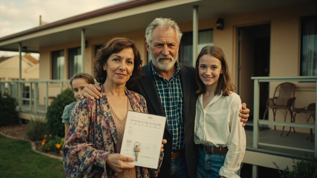 The Patel family outside the original motel office in 1998, with the first guest register.